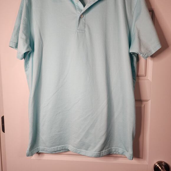 Fish Hippie Co. Mens Polo Shirt Large Aqua Golf Preppy Outdoors Casual Bright - Picture 3 of 9